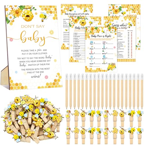 Patelai 321 Pcs Baby Shower Games Supplies, Bee - style: Bee