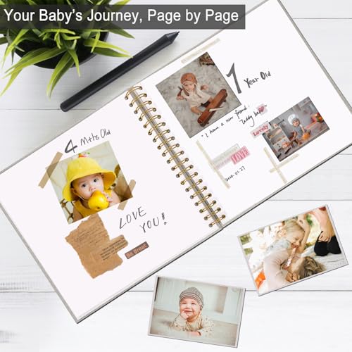 10 x 10 Inch Scrapbook Photo Album, Hardcover Kraft White Pages Arch Window Photo, Memory Book Linen Cover for Photos, Scrapbook Albums for Travel, Wedding Anniversary Christmas Baby 40 Pages, Grey - color: Grey, size: 10 Inch 40 Pages
