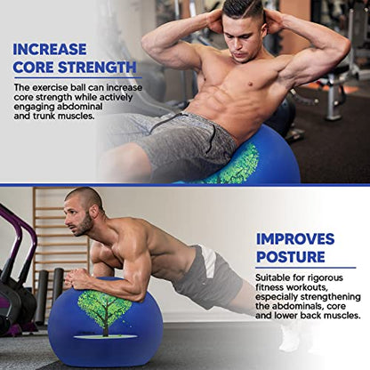 bintiva Exercise Ball - color: Stabilizing Sand - Purple, size: XS (40-45cm)