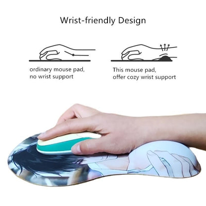 Funny Anime Breast Mouse Pad with Wrist Rest for Adults, ML-008 - color: ML008