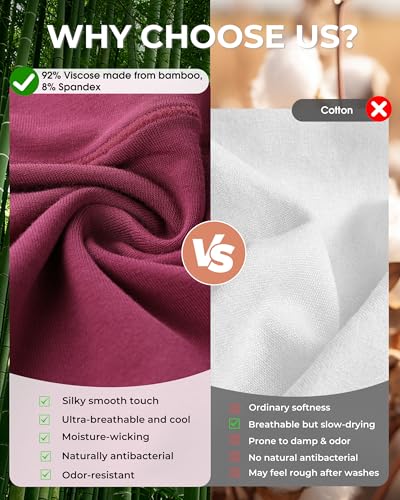 BAMBOO COOL Womens Boy Shorts Underwear High Waisted Boxer Briefs 5 Pack - color: Multicoloured I (5-pack), size: X-Large