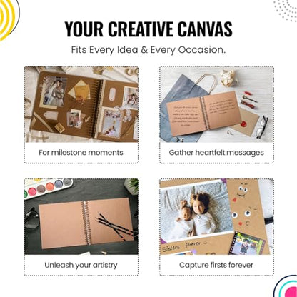 10x10 Modern Shop Scrapbook Album| Hardcover & Extra Thick- 250gsm 60 page - size: 10 x 10 60 page