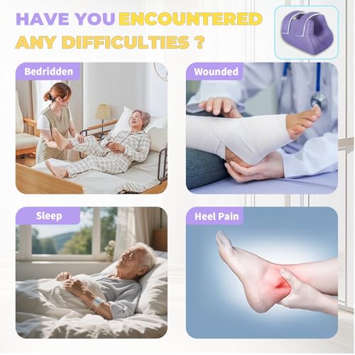 3D Heel Protector Bed Sore Pillow Cushion for Pressure Purple 1piece - color: Purple
