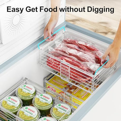iSPECLE Chest Freezer Organizer - Adjustable Fits Chest Freezer 10-20 Cu Ft - style: 8 Pack White