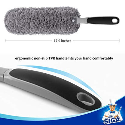 MR.SIGA Lint Free Microfiber Duster, Washable Duster for Household Cleaning