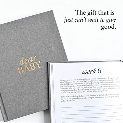 Duncan & Stone Christian Pregnancy Journal, Milestone Keepsake, Grey - color: Grey