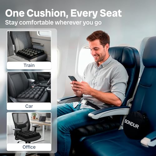Travel Cushion for Long Flights – Inflatable Airplane Seat Cushion