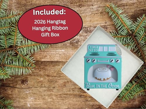 Expecting Ornament, Pregnant Christmas Ornaments, Cute Bun in The Oven - color: Expecting Oven
