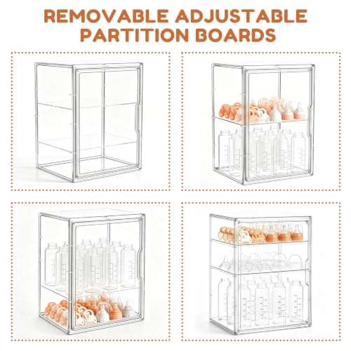 3‑Tier Clear Acrylic Baby Bottle Organizer