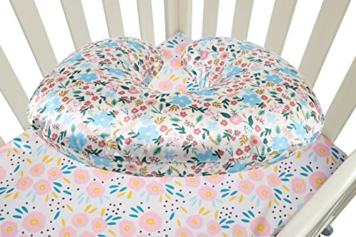 Tcmyyund Satin Nursing Pillow Cover Set 2 Pack Ultra Soft Silk Feeling - color: Floral & Floral