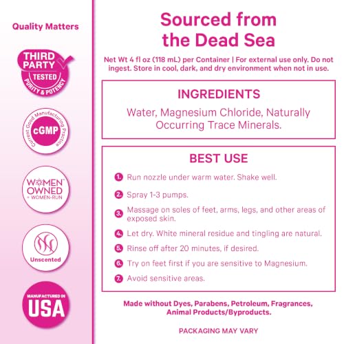 Pink Stork Magnesium Spray Mist, Unscented, 4 oz