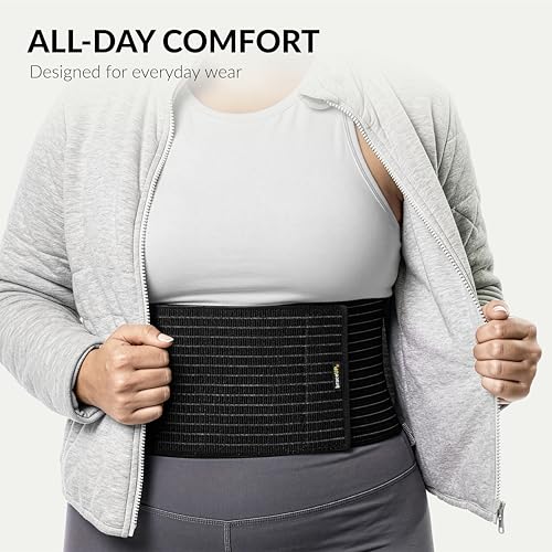 BraceUP Soft-Fabric Umbilical Hernia Belt with Compression Pad, S/M - size: S/M