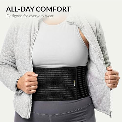 BraceUP Soft-Fabric Umbilical Hernia Belt with Compression Pad, S/M - size: S/M