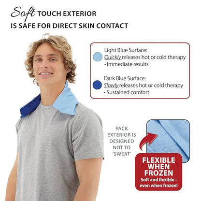 Reusable Hot & Cold Therapy Pack for Pain Relief and Injuries, Large - size: Cervical - 6 x 20 Inch