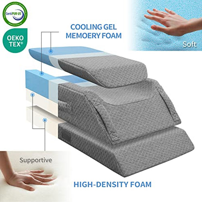 KingPavonini Adjustable Leg Elevation Pillows for Swelling After Surgery