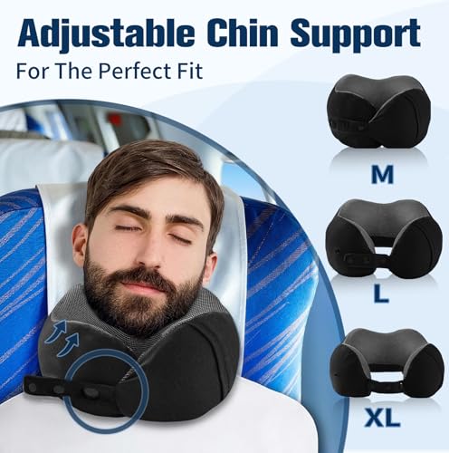 Cirorld Neck Pillow for Traveling, Travel Pillows for Airplanes Pure Black - color: Pure Black