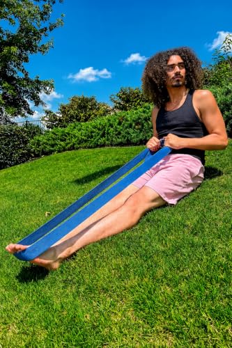 Extra-Wide 2 Inch Cotton Yoga Strap: Stretching, Physical Therapy, Exercise - color: Navy, size: 10 feet