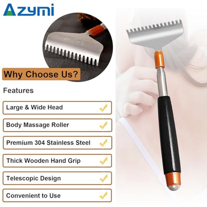 Large Back Scratcher for Women Men Instant Itch-Relief - color: Black, size: L