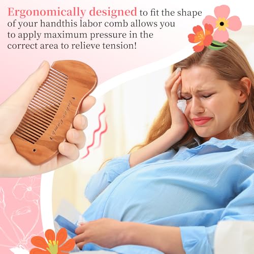 Labor Comb for Pregnancy - Wooden Birthing Essential and New Mom Gift - color: 1 Pack-Fish