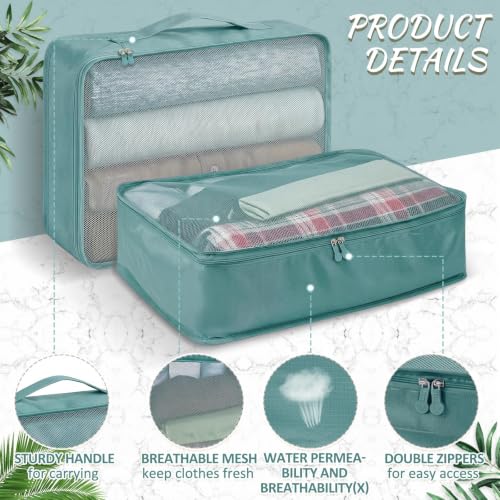 Silkfly 8 Pcs XL Packing Cube for Travel Luggage,Simple,Gray Blue - color: Gray Blue, size: Simple