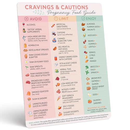 Pregnancy Food Guide Magnet, Expecting Mom Gift, 1 Piece