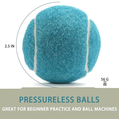 INSUM Bulk Tennis Balls, Extra Duty Practice Balls with Mesh Bag - color: Light Blue, size: 12 Pack