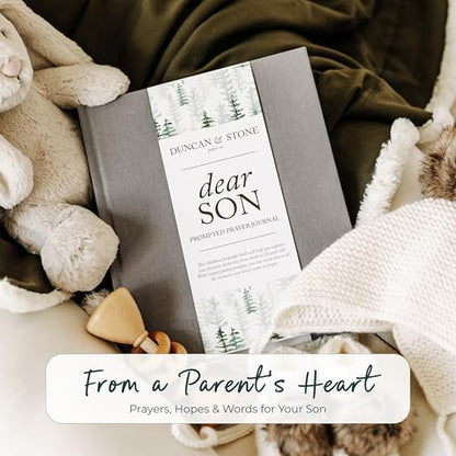 Duncan & Stone Dear Son Boy Mom Baby Memory Book Journal, Cream, 230pg - color: Cream