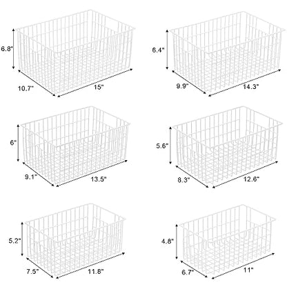 Orgneas Vertical Sides Freezer Organizer Bins for Upright Freezer