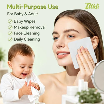 ILLIDI Premium Extra Large Cotton Pads 180 Count, Soft Face Pads - size: 180 Count (3.5''*4.3'')