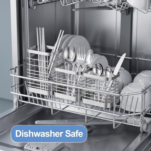 Utensil Holder, Stainless Steel Utensil Drying Rack for Kitchen Counter - color: 1 Large+2 Small