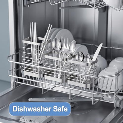 Utensil Holder, Stainless Steel Utensil Drying Rack for Kitchen Counter - color: 1 Large+2 Small