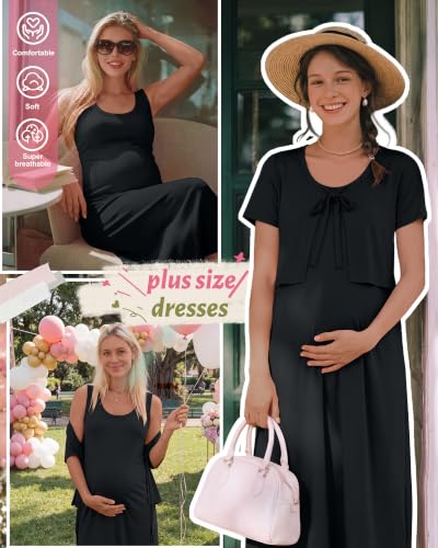 2 Piece Dress Sets for Women Fall Casual Dresses - color: Black, size: Large