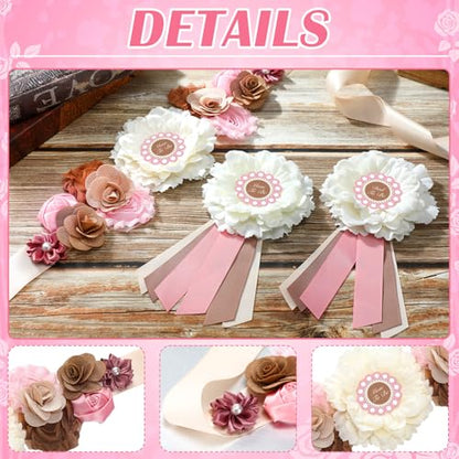Chicingyou Mom to Be Sash Cielito Lindo Pink Belly Band Corsage Pins - color: Pink