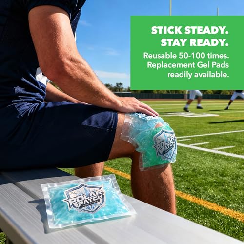 PolarPatch Adhesive Ice Pack, 6 x 7-Inch, Green 2 Pack - color: Green, size: 6” x 7”