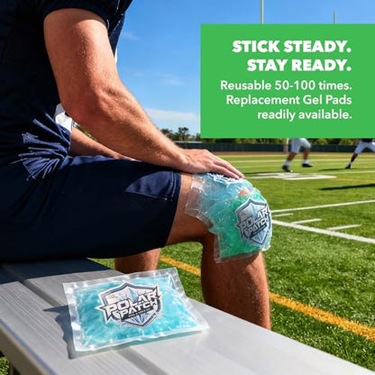 PolarPatch Adhesive Ice Pack, 6 x 7-Inch, Green 2 Pack - color: Green, size: 6” x 7”