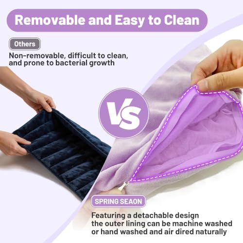 SPRING SEAON Microwavable Neck Heating Pad for Shoulders, Back and Chest - color: Purple