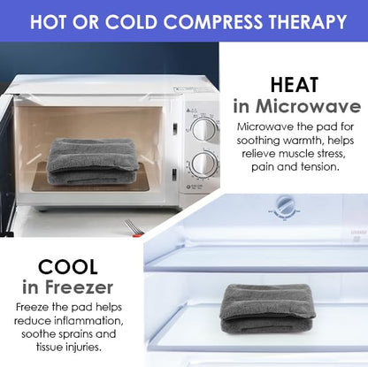 Microwave Heating Pad for Pain Relief, 8 x 18 Grey - color: Heat Pad04 -Grey