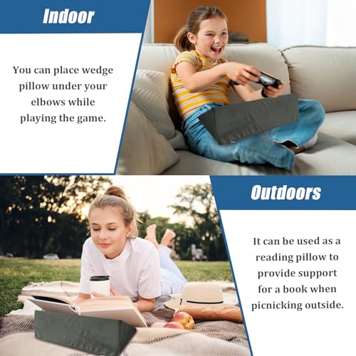 Small Wedge Pillow, Wedge Pillow for Bed Sores, Positioning Wedge - color: 1 Unit, Dark Grey