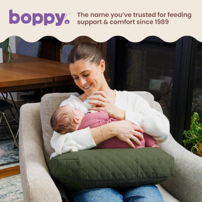 Boppy Nursing Pillow, Luxe Ergonomic Breastfeeding & Baby Feeding Support - color: Luxe - Quilted Moss