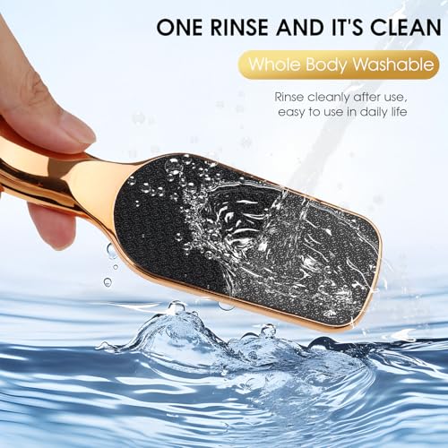 Nano-Glass Foot File Gold, Ergonomic Handle Foot Care Tool - color: Gold