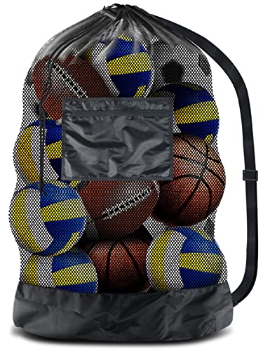 BROTOU Thickened Extra Large Sports Ball Bag Mesh Socce Ball Bag - size: 30" x 40"