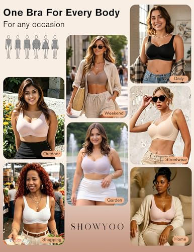 Jelly Bras for Women Plus Size No Underwire Push Up Full Coverage Minimizer Bra Seamless Wireless Bralette - color: Nude, size: Small