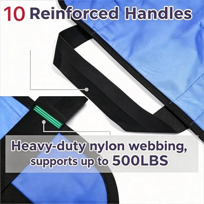 Positioning Bed Pad with Handles Extra-Large 79"x40" 500LBS Slide Sheet - size: 79*40