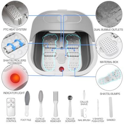 Collapsible Foot Spa Bath with Heat and Remote Control