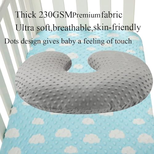 Dot Nursing Pillow Cover Set 2 Pack Compatible with Boppy Pillow - color: Grey & Pink