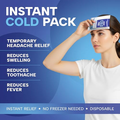 25 Pack Instant Ice Packs for Injuries, Disposable Instant Cold Pack - style: 25 Pack