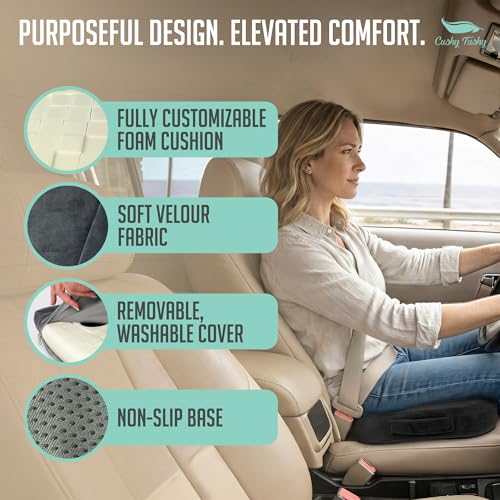 Cushy Tushy Premium Customizeable Seat Cushion, Gray - color: Grey, size: Customizable