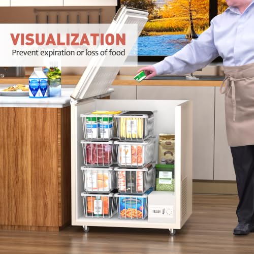 Goovilla Freezer Organizer Bins for 5-7 Cu.FT Chest Freezer, 4 Pack White - color: White