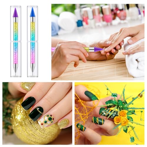 Tatuo 2 Pcs Dual-ended Rhinestone Picker Tool, Colorful - color: colorful