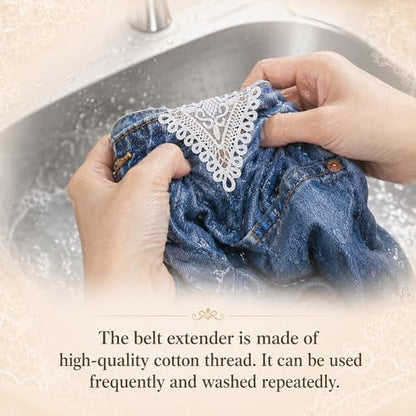 6 Pcs Lace Waist Extender for Jeans, Vintage Pant Waist Extenders 2 Styles